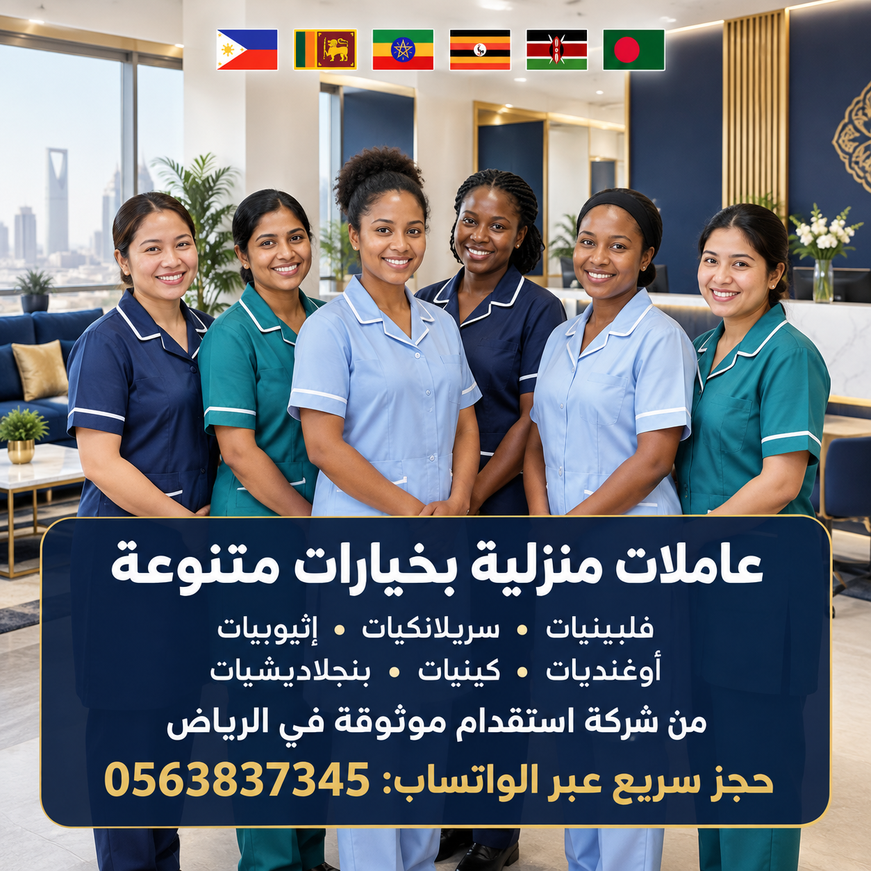 خادمات للتنازل بالرياض مع نقل خدمات عاملات منزلية عبر مساند