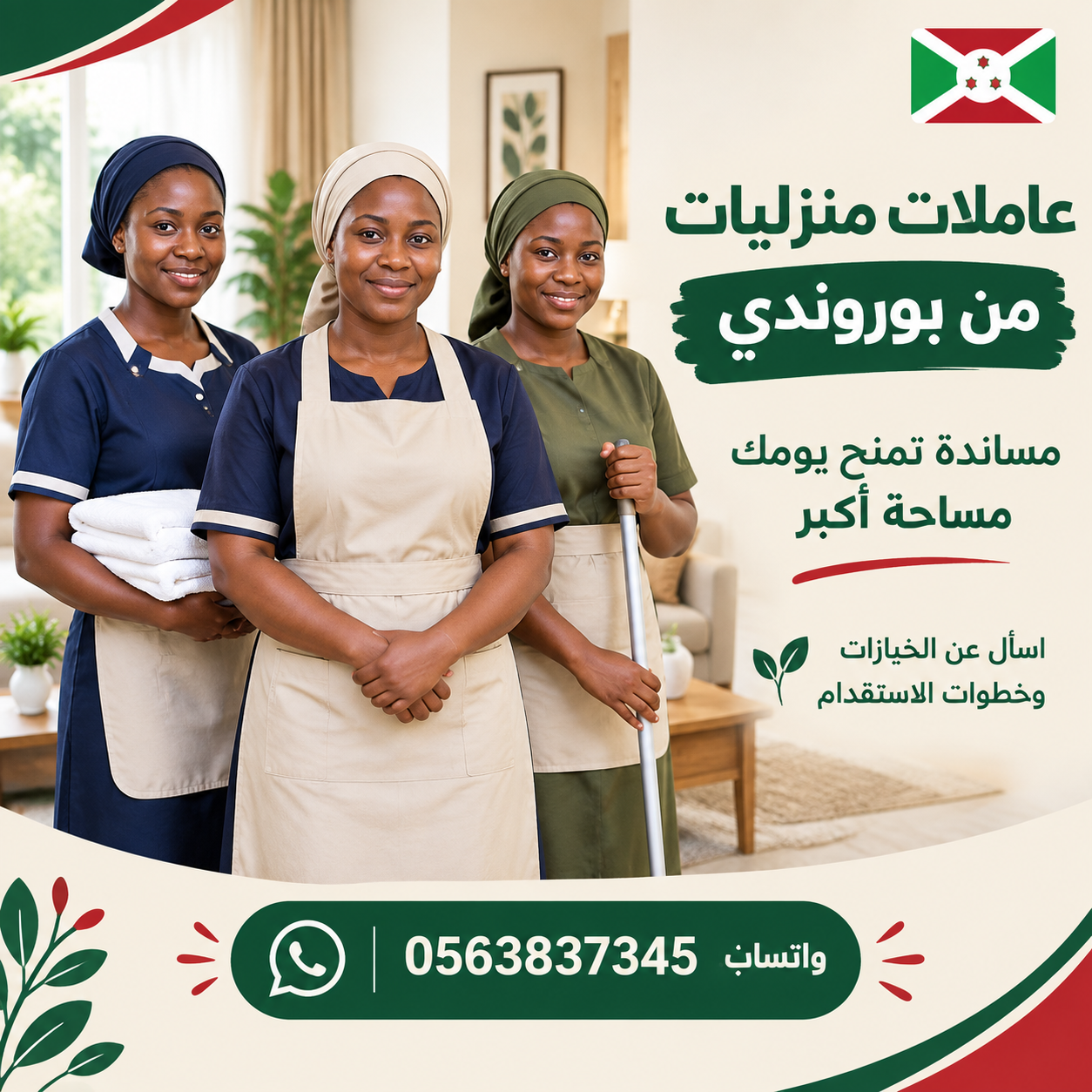 استقدام خادمات بروندي بالرياض